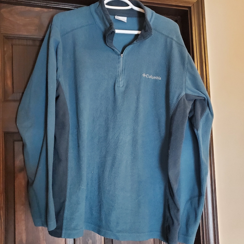 Columbia L Blue Pullover Quarter Zip